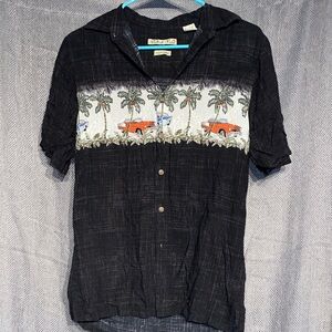 Tropical Black Palm Tree Men's Shirt